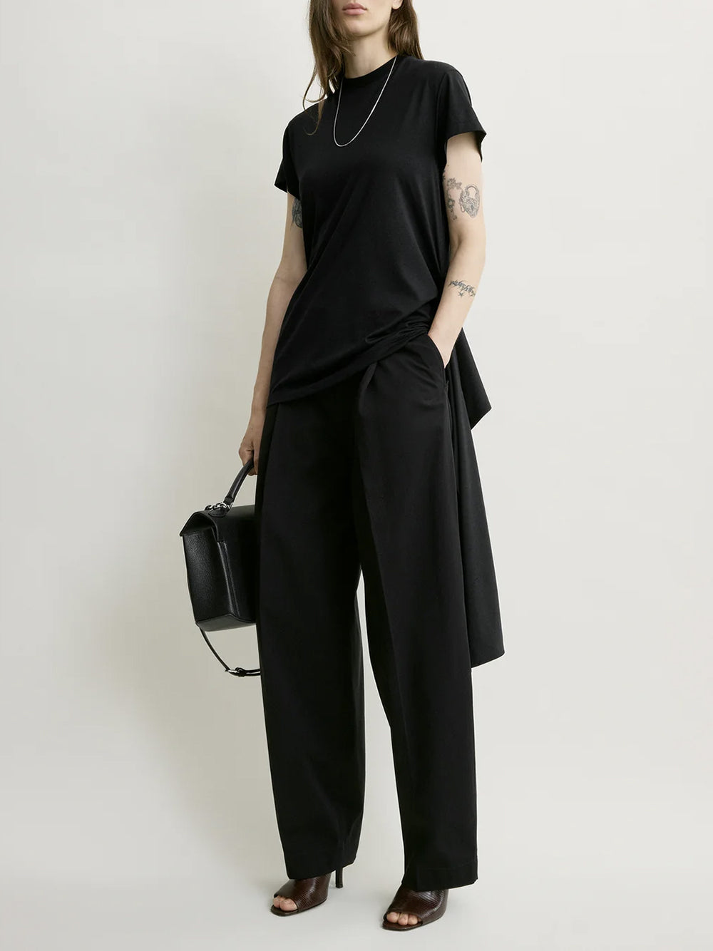 TOTEME-Tie-waist jersey top-