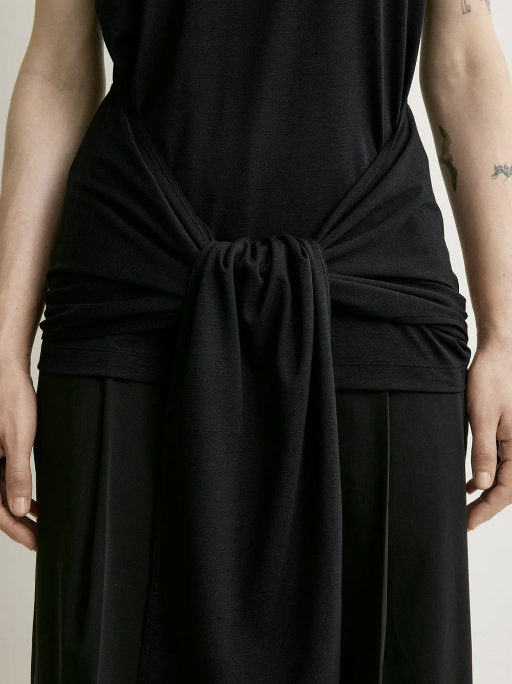TOTEME-Tie-waist jersey top-