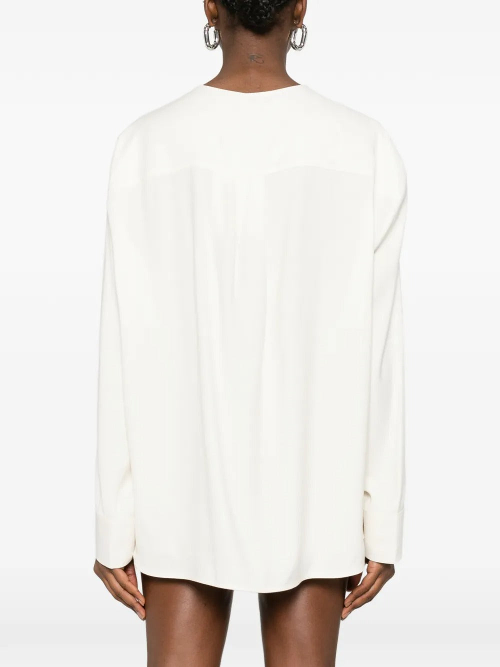 TOTEME-V-neck twill blouse-