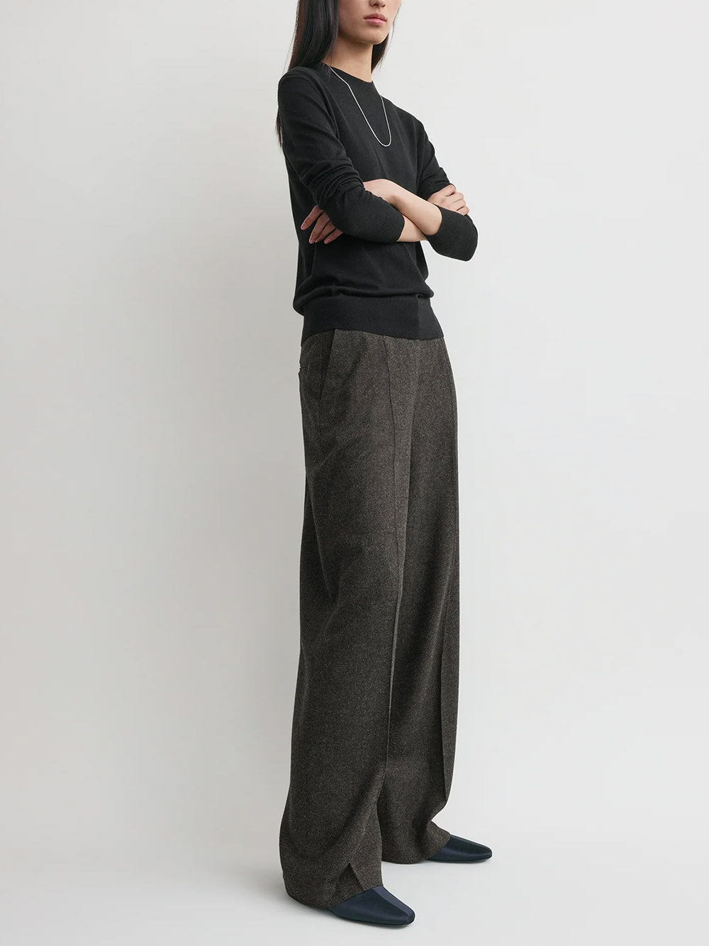 TOTEME-Wide flannel trousers-