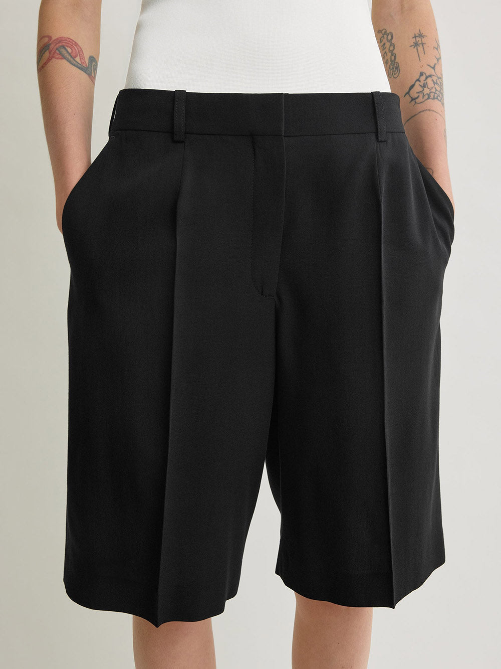 TOTEME-Wide fluid shorts-