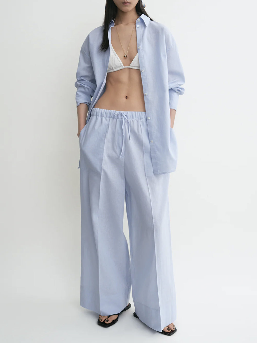 TOTEME-Wide summer trousers-