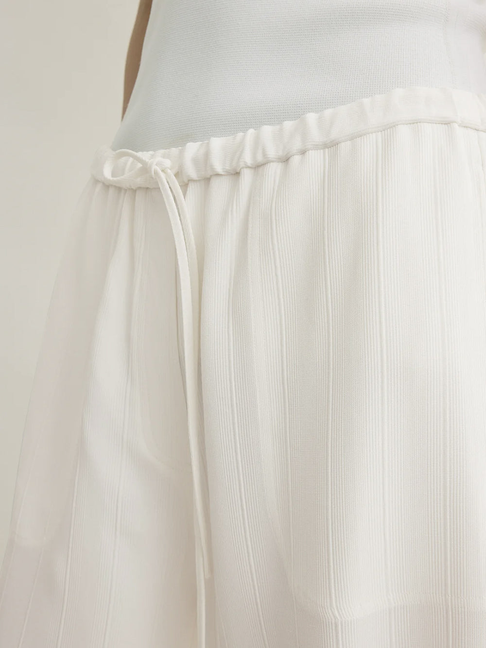 TOTEME-Woven stripe drawstring trousers-