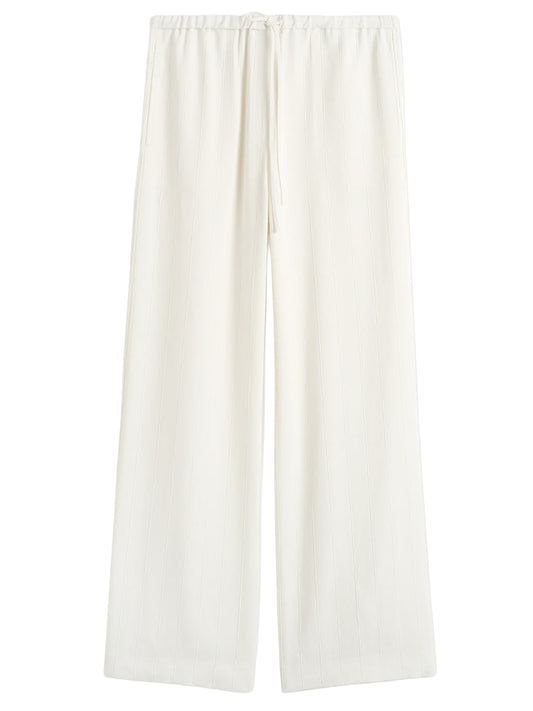TOTEME-Woven stripe drawstring trousers-