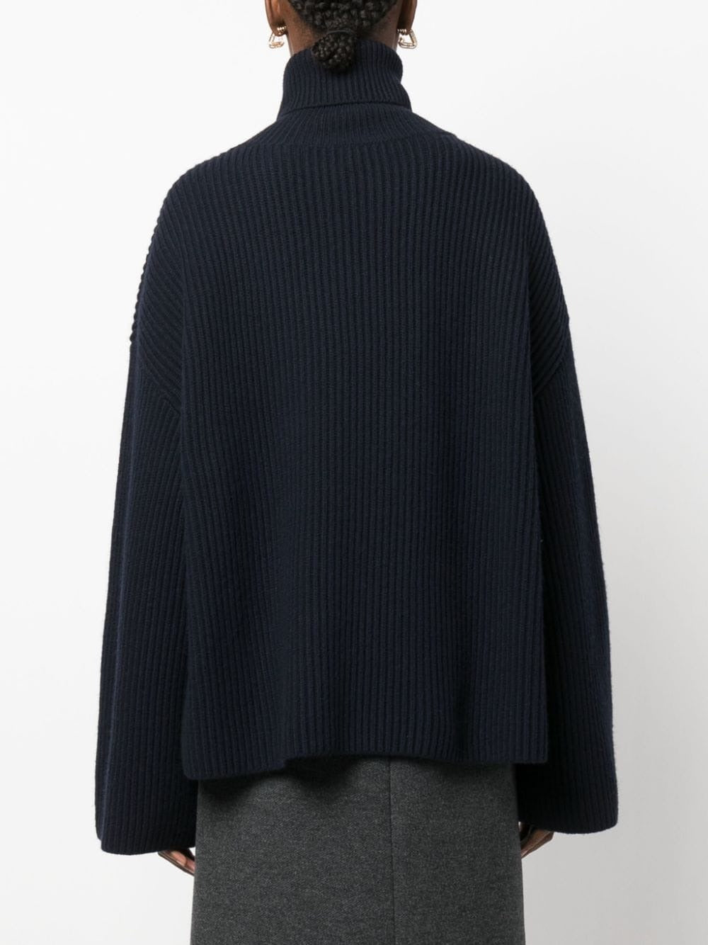 TOTEME-Wrapped-Neck Knit-234WRTWTP160YA0007 NAVY 016