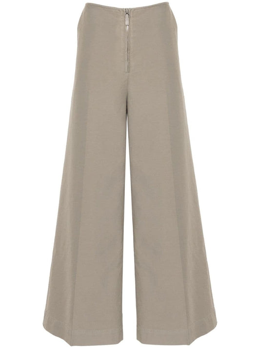 TOTEME-Zip-Front Wide Trousers-