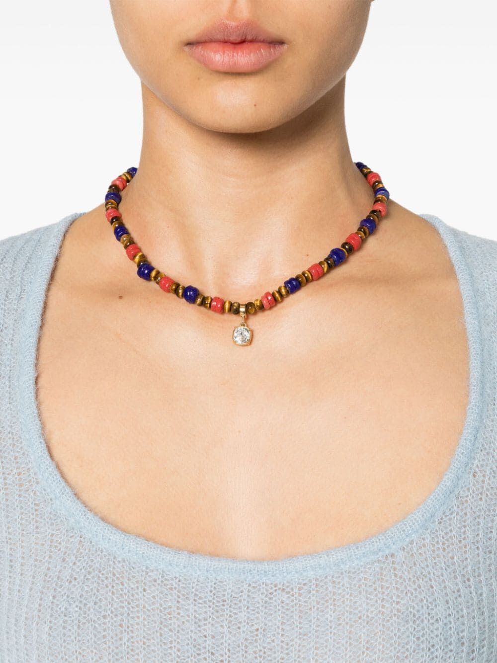 WALES BONNER-DREAM NECKLACE-UA23NK01 349 RED MULTI