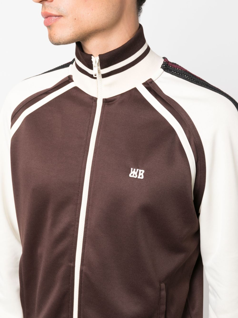 WALES BONNER-KOLA TRACKTOP-MA23JE19 JE04 100 BROWN AND IVORY