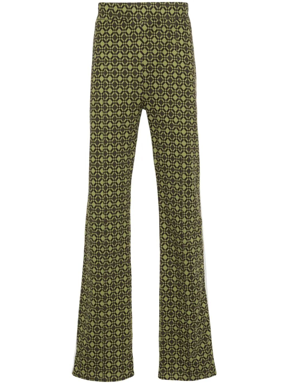 WALES BONNER-POWER TRACK TROUSERS-MS24JE26 JE070 7800 OLIVE AND DARK BROWN