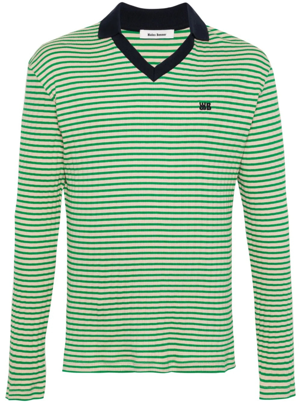 WALES BONNER-SONIC STRIPED POLO-