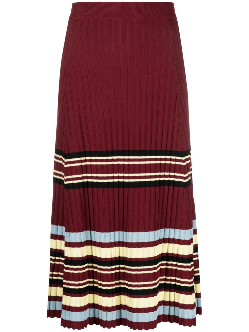 WALES BONNER-WANDER KNIT SKIRT-WA23KN10 KN15 899 RED YELLOW AND BLUE